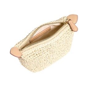 Stoney Clover Lane Woven Pouchette in Natural NWT